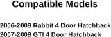 Passenger Right Side Front Door Window Door Glass Compatible with Volkswagen Rabbit 2006-2009 / GTI 2007-2009 4 Door Hatchback Models