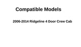 Back Slider Window Center Piece Glass Only Compatible with Honda Ridgeline 2006-2014 Models
