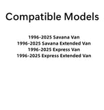 Stationary Passenger Right Side Rear Hinged Door Window Door Glass Compatible with Chevrolet Express/GMC Savana 1996-2025 Models