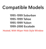 Tempered Back Tailgate Liftgate Window Back Glass Compatible with GMC Yukon/GMC Suburban/Chevrolet Suburban/Chevrolet Tahoe 1995-1999 Models/Cadillac Escalade 1999-2000 Models