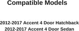 Driver Left Side Front Door Window Door Glass Compatible with Hyundai Accent 2012-2017 Models