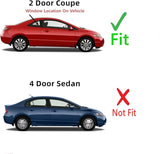 NAGD Passenger Right Side Quarter Window Quarter Glass Compatible with Honda Civic 2 Door Coupe 2006-2011 Models