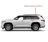 Chrome Moulding Driver Left Side Quarter Window Quarter Glass Compatible with Toyota Sequoia 2023-2024 Models