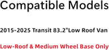 Tempered Privacy Driver Left Side Quarter Window Quarter Glass Compatible with Ford Transit 83.2" Low-Roof & Medium Wheel Base Van 2015-2025 Models (Not For Mid-Roof, High-Roof, or Connect)