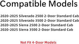 Tempered Driver Left Side Door Window Door Glass Compatible with Chevrolet Silverado 2500 3500 2020-2025 GMC Sierra 2500 3500 2020-2025 2-Door Standard Cab Pickup Models