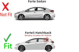 Driver Left Side Rear Vent Window Vent Glass Compatible with Kia Forte5 4 Door Hatchback 2014-2018 Models