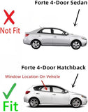 Passenger Right Side Rear Door Window Door Glass Compatible with Kia Forte 4 Door Hatchback 2011-2013 Models