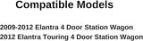Driver Left Side Front Door Window Door Glass Compatible with Hyundai Elantra 2009-2011 / Elantra Touring 2012 4 Door Wagon Models