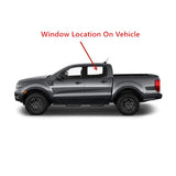 Clear Tempered Driver Left Side Rear Door Window Glass Compatible with Ford Ranger Pickup 4-Door Crew Cab 2019-2023 Models