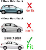 Passenger Right Side Rear Door Window Door Glass Compatible with Toyota Yaris 4 Door Sedan 2007-2012 Models
