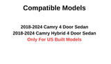 Driver Left Side Rear Door Window Door Glass Compatible with Toyota Camry 2018-2024 US Built Models
