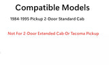 Privacy With Gasket Stationary Back Window Back Glass Compatible with Toyota Pickup 2-Door Standard Cab 1984-1995 Models (Not For Tacoma, or Extended Pickup)