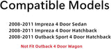 Driver Left Side Rear Door Window Door Glass Compatible with Subaru Impreza / Outback 2008-2011 Models