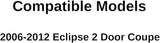 Passenger Right Side Door Window Door Glass Compatible with Mitsubishi Eclipse 2 Door Coupe 2006-2012 Models