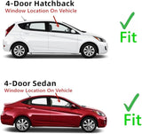 Passenger Right Side Front Door Window Door Glass Compatible with Hyundai Accent 2012-2017 Models