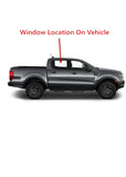 Clear Tempered Passenger Right Side Rear Door Window Glass Compatible with Ford Ranger Pickup 4-Door Crew Cab 2019-2023 Models