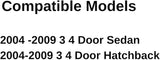 Passenger Right Side Front Door Window Door Glass Compatible with Mazda 3 2004-2009 Models