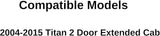 Driver Left Side Rear Quarter Window Quarter Glass Compatible with Nissan Titan 2 Door Extended Cab 2004-2015 Models