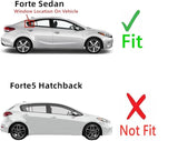 NAGD Passenger Right Side Rear Vent Window Vent Glass Compatible with Kia Forte 4 Door Sedan 2014-2018 Models