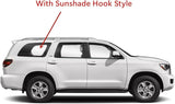 W/ Sunshade Hook & Antenna Style Tempered Passenger Right Side Quarter Window Quarter Glass Compatible with Toyota Sequoia 2008-2022 Models