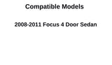 Driver Left Side Rear Door Window Door Glass Compatible with Ford Focus 4 Door Sedan/Hatchback 2000-2007 Models