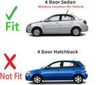 Driver Left Side Rear Door Window Door Glass Compatible with Kia Rio 4 Door Sedan 2006-2011 Models