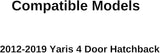 Passenger Right Side Rear Door Window Door Glass Compatible with Toyota Yaris 4 Door Hatchback 2012-2019 Models