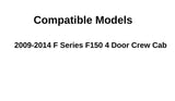 Driver Left Side Rear Door Window Door Glass Compatible with Ford F150/Lincoln Mark LT 4 Door Crew Cab 2004-2008 Models