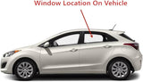 Driver Left Side Rear Door Window Door Glass Compatible with Hyundai Elantra GT 4 Door Hatchback 2013-2017 Models