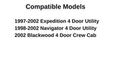 Passenger Right Side Front Door Window Door Glass Compatible with Ford Expedition/Lincoln Navigator 1997-2002 Models