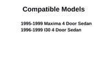 Driver Left Side Rear Door Window Door Glass Compatible with Nissan Maxima/Infiniti I30 1995-1999 Models