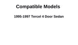 Passenger Right Side Rear Vent Window Vent Glass Compatible with Toyota Tercel 4 Door Sedan 1995-1997 Models