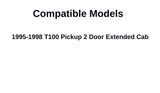 Driver Left Side Rear Quarter Glass Quarter Window Movable Compatible with Toyota T100 Pickup 2 Door Extended Cab 1995-1998 Models