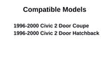Driver Left Side Door Glass Compatible with Honda Civic 2 Door Coupe/Hatchback 1996-2000 Models