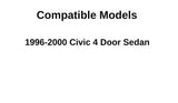 Driver Left Side Front Door Window Door Glass Compatible with Honda Civic 4 Door Sedan 1996-2000 Models