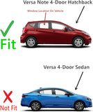 Passenger Right Rear Door Window Door Glass Compatible with Nissan Versa Note 4 Door Hatchback 2014-2019 Models