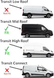 Passenger Right Side Front Vent Window Vent Glass Compatible with Ford Transit 110.2" High-Roof 100.8" Mid-Roof Van 2015-2025 Models (Not for Transit Connect or Low-Roof Transit)