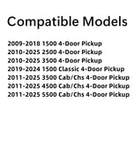 Tempered Driver Left Side Front Door Window Door Glass Compatible with Dodge Dodge Ram 1500 2009-2018 &1500 Classic 2019-2024 & 2500 3500 2010-2025 & 3500Cab/Chs 4500 5500 2011-2025 4-Door Models