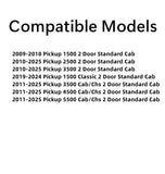 Tempered Driver Left Side Door Window Door Glass Compatible with Dodge/Ram 1500 2009-2018 & 1500Classic 2019-2024 & 2500 3500 3500Cab/Chs 4500 5500 2011-2025 2-Door Standard Cab Pickup Models Only