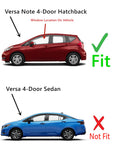 Tempered Driver Left Side Front Door Window Door Glass Compatible with Nissan Versa Note 4 Door Hatchback 2014-2019 Models