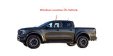 Tempered Driver Left Side Front Door Window Door Glass Compatible with Ford Ranger Pickup 2024-2025 Models