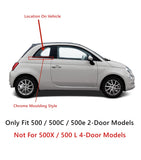 Tempered Chrom Moulding Style Passenger Right Side Quarter Window Quarter Glass Compatible with Fiat 500 / 500C / 500e 2012-2019 2-Door Models (Not For 500X or 500L )