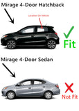 Driver Left Rear Door Window Door Glass Compatible with Mitsubishi Mirage 4 Door Hatchback 2014-2024 Models