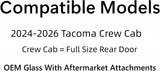 OEM With Aftermarket Attachments Tempered Passenger Right Side Rear Door Window Glass Compatible with Toyota Tacoma Crew Cab Pickup 2024-2026 Models
