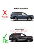 Passenger Right Side Rear Vent Window Vent Glass Compatible with Toyota Highlander 2020-2025 Models