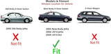 Passenger Right Side Rear Door Window Door Glass Compatible with Volkswagen Jetta 2006-2010 / Jetta (New) 2005 / GLI 2008-2010 4 Door Sedan Models