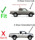 Passenger Right Side Rear Door Window Door Glass Compatible with Toyota Tacoma Pickup 4 Door Crew Cab 2001-2004