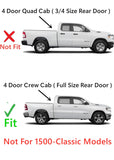 Passenger Right Side Rear Door Window Door Glass Compatible with Ram 1500 Pickup 4 Door Crew Cab 2019-2025 Models (Not For 1500Classic)