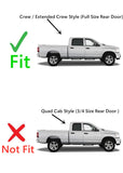 Passenger Right Side Rear Door Window Glass Compatible with Dodge Ram 1500 2009-2018 & 1500Classic 2019-2024 & 2500 3500 2010-2025 & 3500Cab/Chs 4500 5500 2011-2025 4-Door Crew/Extended Crew Pickups