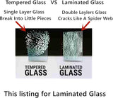 Laminated Passenger Right Side Front Door Window Door Glass Compatible with Ram 1500 Pickup 2019-2025 Models (Not For 1500Classic)
